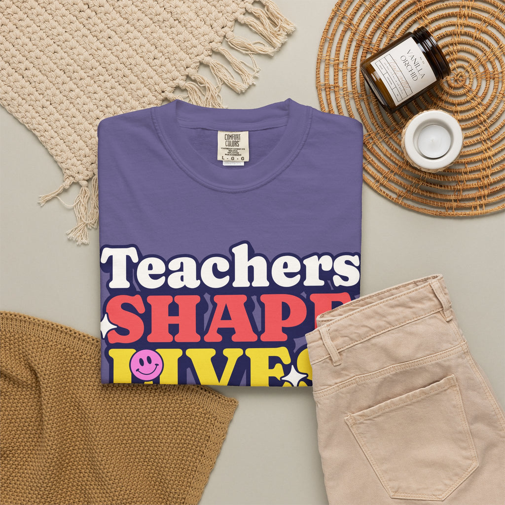Teachers Shape Lives Forever T-Shirt — Retro Cute Teacher Appreciation Tee