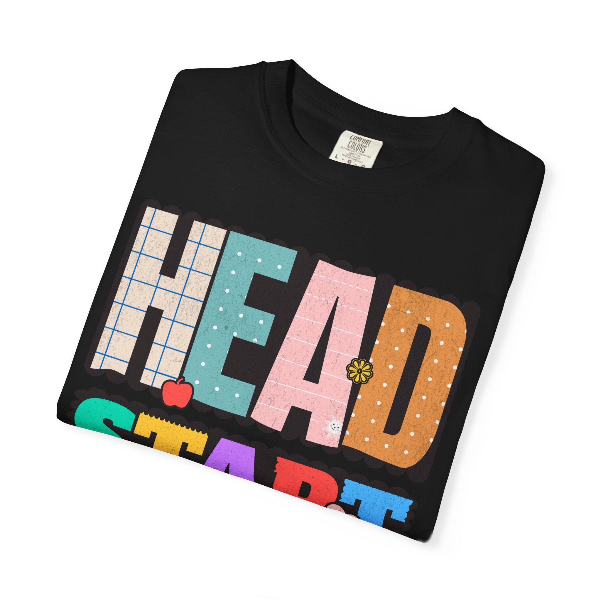 Head Start Teacher Colorblock Graphic T-Shirt — Retro School Staff Gift