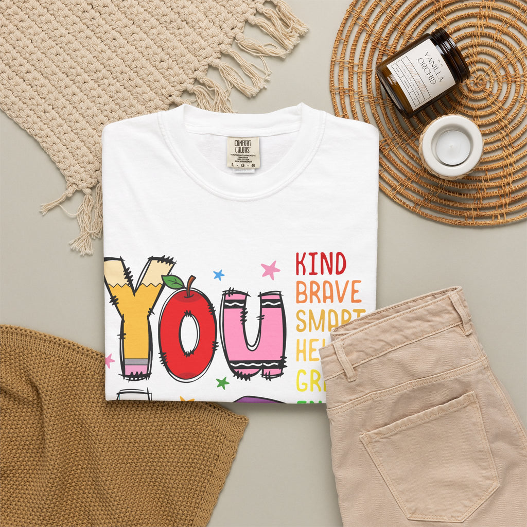 You Are Inspirational Graphic Tee — Kind, Brave, Smart Positive Message T-Shirt